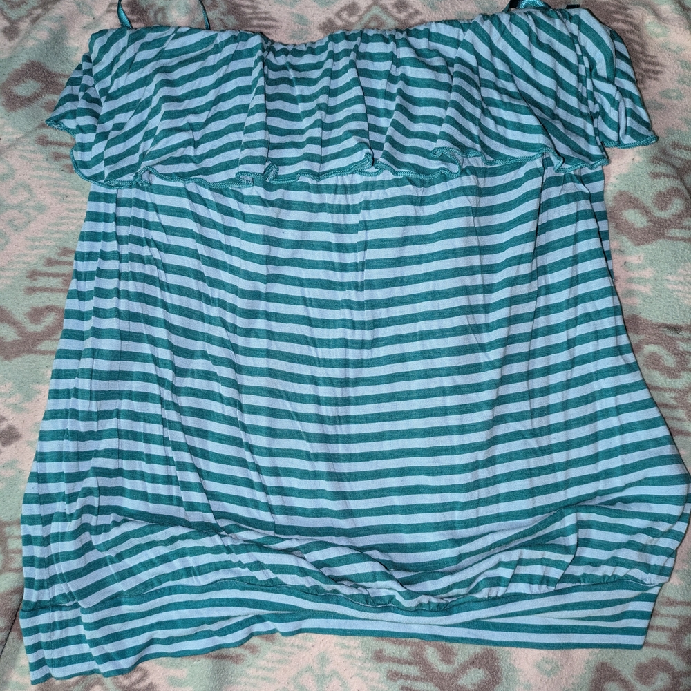 Striped Off-Shoulder Top 2/$12
